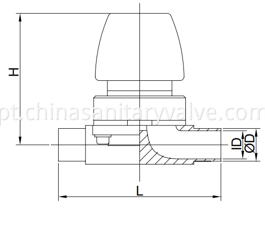 DIN Sanitary Mini manual diaphragm valves weld end..